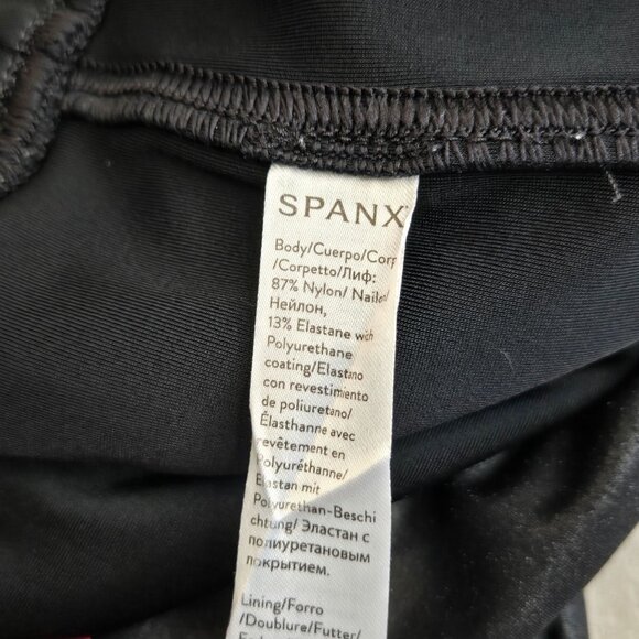 Spanx Leggings Medium Black Stretchy Skinny Athletic Workout Pull On Pants - Picture 10 of 10